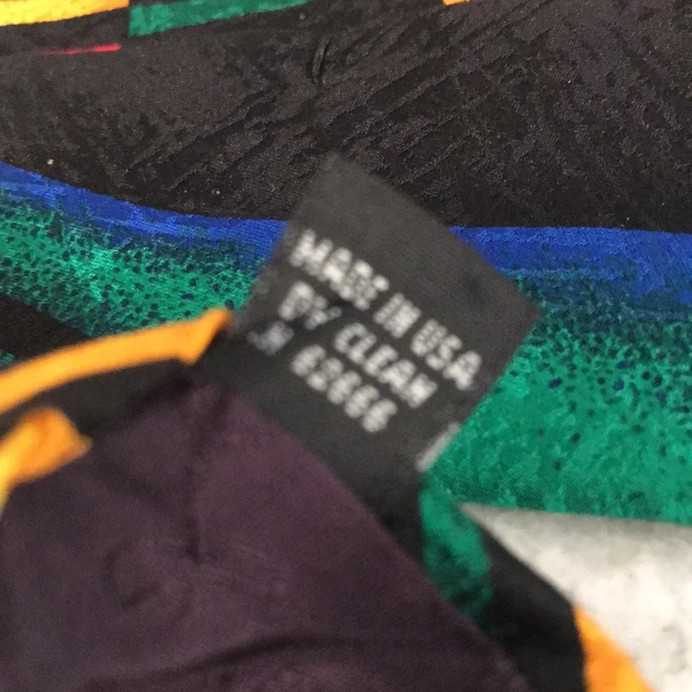 Rush Limbaugh No Boundaries Tie Mens Necktie Green Multicolor Vtg America USA - Picture 7 of 7